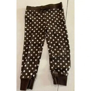 Gymboree girl brown joggers with polka‎ dot -size 4